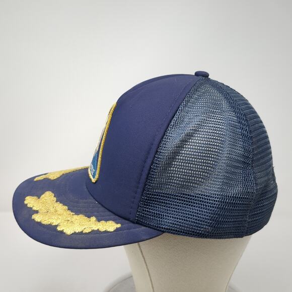 Space Shuttle Snapback Trucker Hat Blue One Size Mesh Back Speedway Vintage - Picture 3 of 10